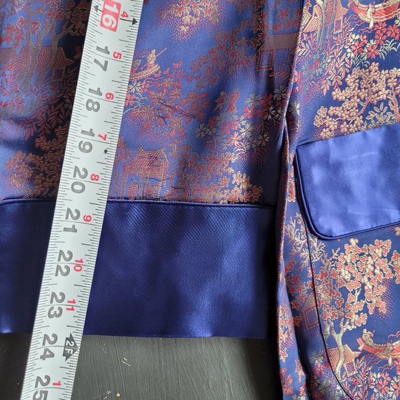NWT Longevity Asian embroidered blue robe, size 48 XL - Picture 10 of 14
